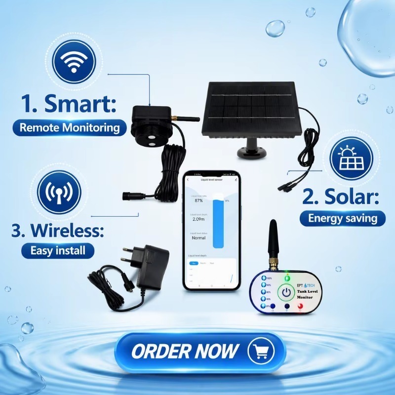 Tuya Smart - TLC2502P-S เซ็นเซอร์วัดระดับน้ำมันดีเซลและน้ำในถัง แบบอัลตราโซนิก รองรับระบบ Tuya Smart
