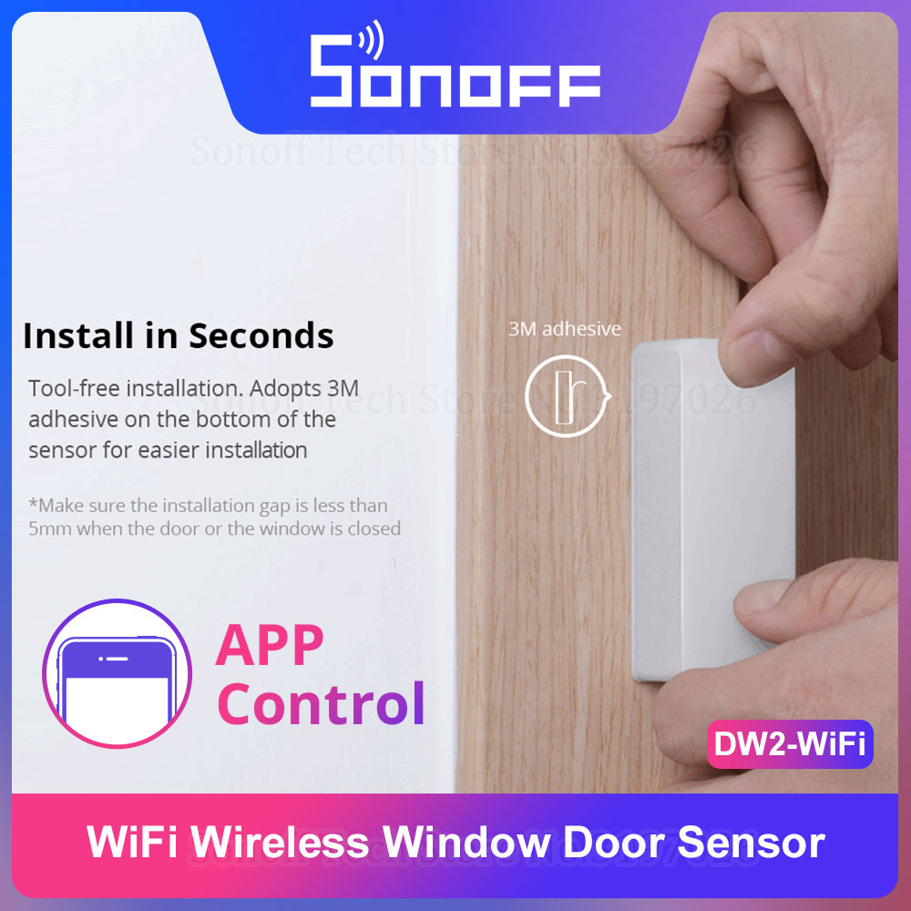 Sonoff - Sonoff DW2-WiFi Wireless Securityประตู/หน้าต่างHome Sercurity ALARMทำงานร่วมกับeWeLink