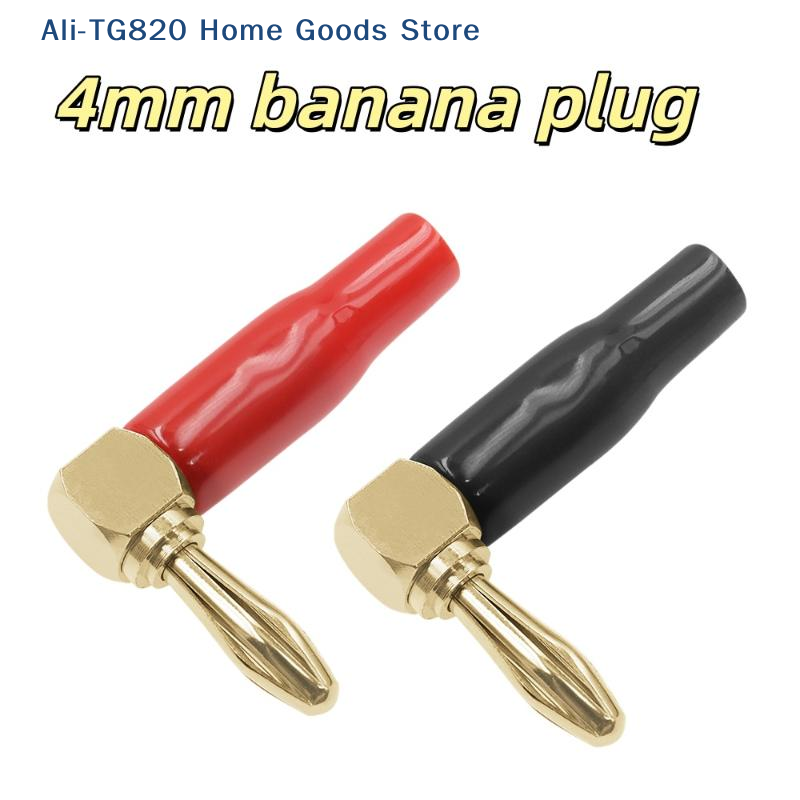 Shelly Plug - [TG820]4/8 ชิ้น เปลือกพลาสติกอ่อน 90 ° ขั้วต่อปลั๊กกล้วยรูปตัว