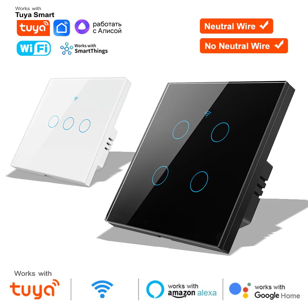 สวิตช์ไฟติดผนังแบบสัมผัส 1 2 3 - Smart Relay Tuya บทวิจารณ์และราคา