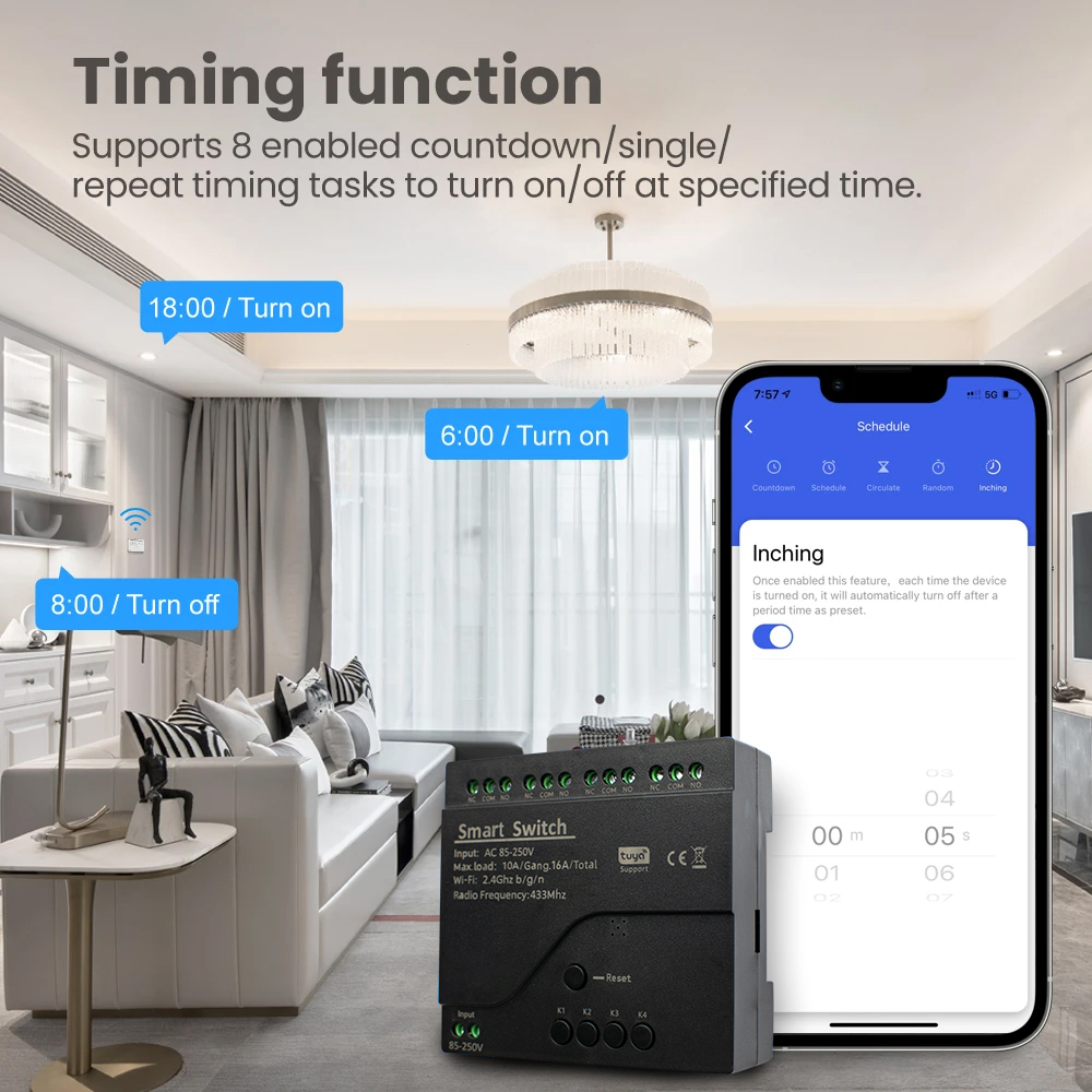 โมดูลรีเลย์ WiFi อัจฉริยะ 4 ช่ - Tuya 4 Channel บทวิจารณ์และราคา